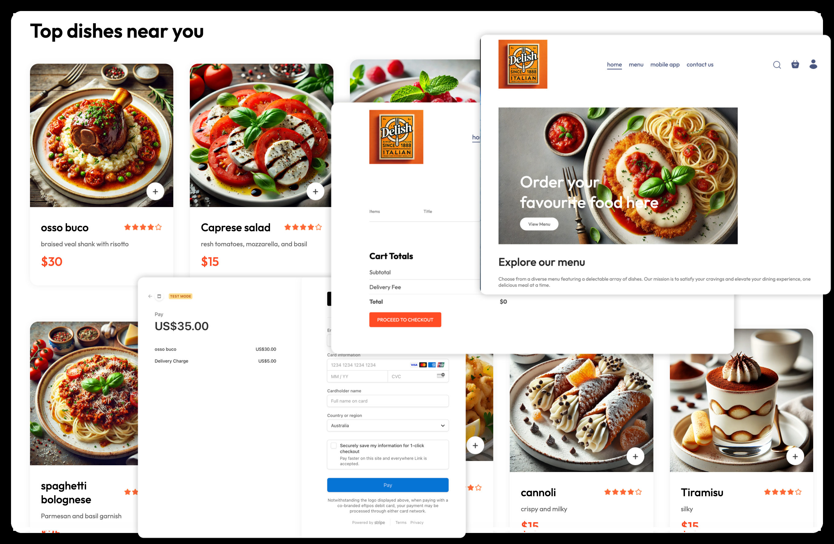 Food Ordering and Delivery Application screenshot 1